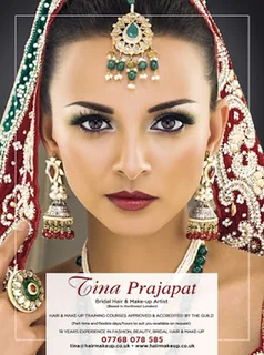 Photo Tina Prajapat Asian bridal hair and make-up artist